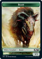 Beast // Cat (011) Double-Sided Token [Core Set 2021 Tokens] | Pegasus Games WI