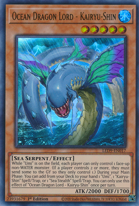 Ocean Dragon Lord - Kairyu-Shin [LED9-EN017] Ultra Rare | Pegasus Games WI