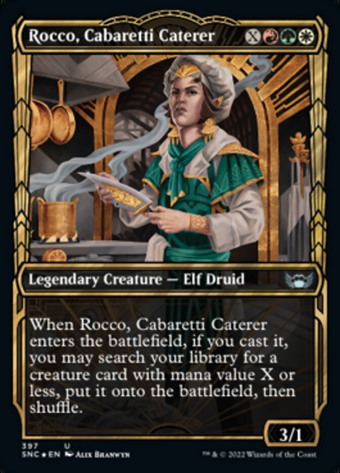 Rocco, Cabaretti Caterer (Showcase Golden Age Gilded Foil) [Streets of New Capenna] | Pegasus Games WI