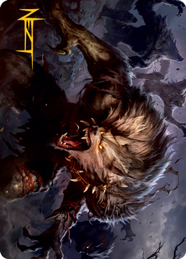Village Reavers Art Card (Gold-Stamped Signature) [Innistrad: Midnight Hunt Art Series] | Pegasus Games WI