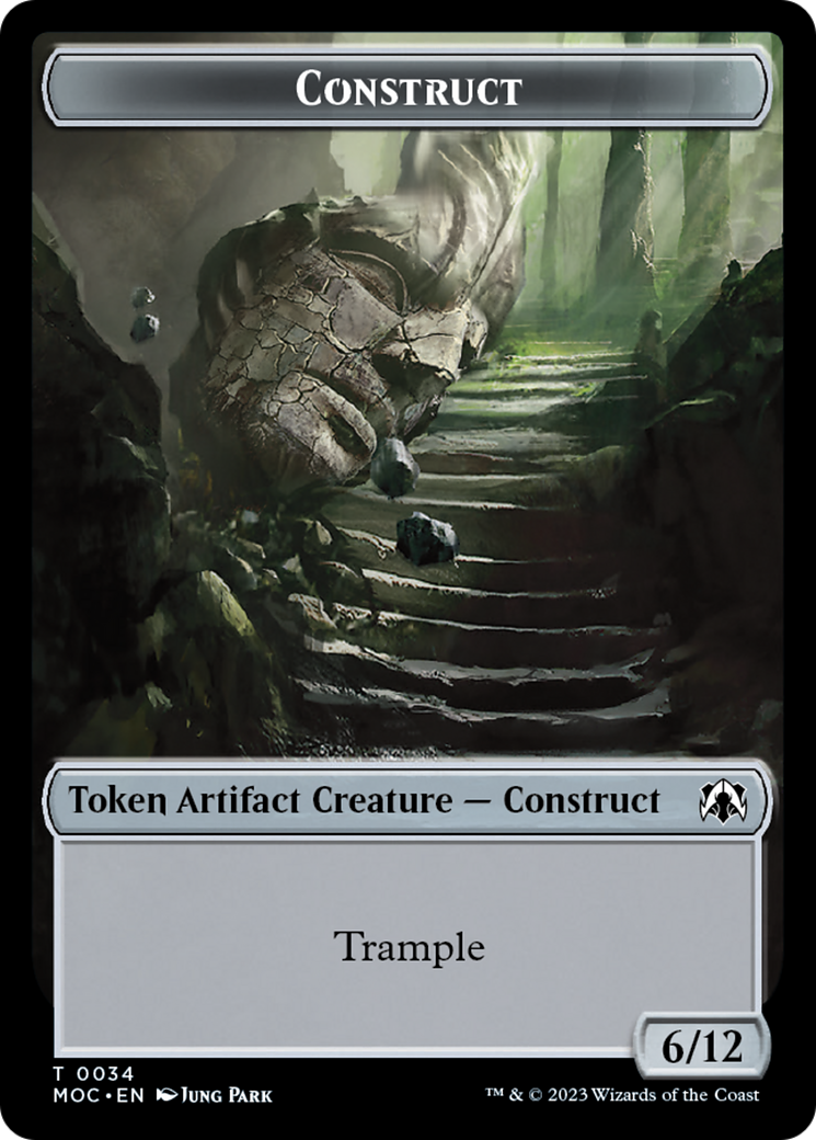 Phyrexian Golem // Construct Double-Sided Token [March of the Machine Commander Tokens] | Pegasus Games WI