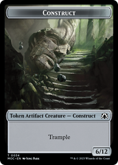 Phyrexian Golem // Construct Double-Sided Token [March of the Machine Commander Tokens] | Pegasus Games WI