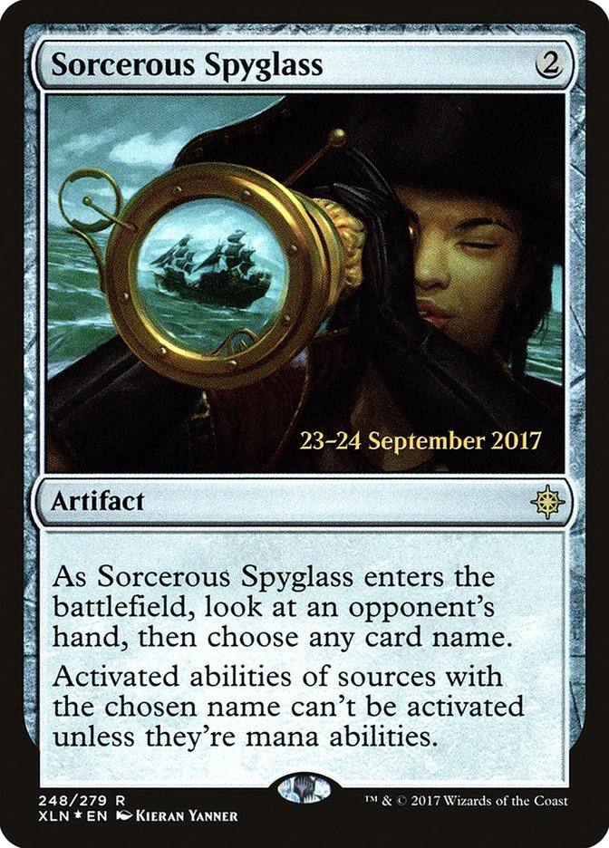 Sorcerous Spyglass [Ixalan Prerelease Promos] | Pegasus Games WI