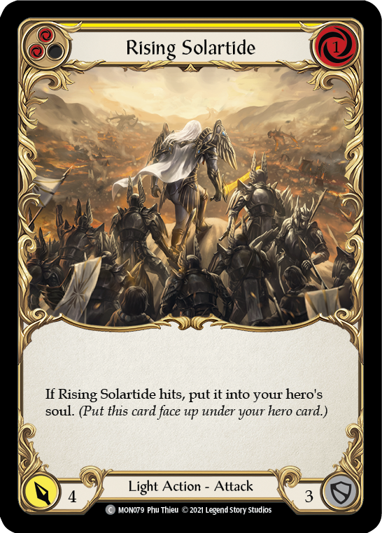 Rising Solartide (Yellow) [MON079-RF] 1st Edition Rainbow Foil | Pegasus Games WI