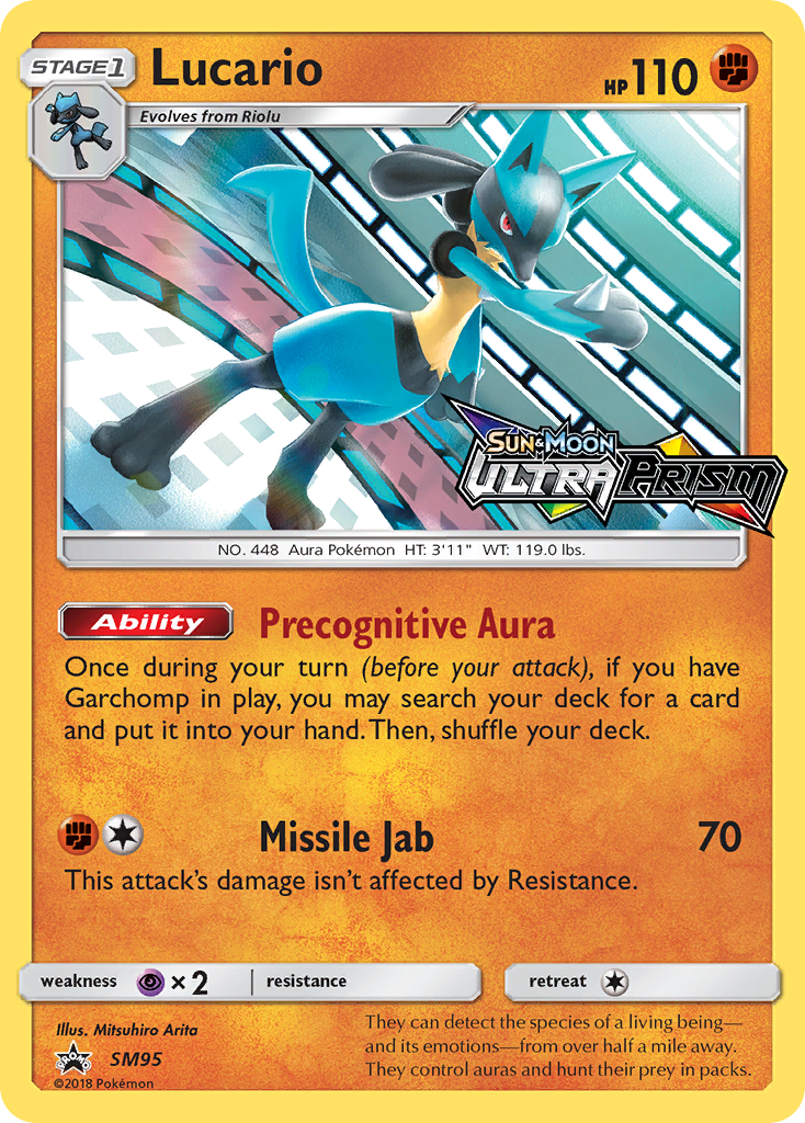 Lucario (SM95) (Prerelease Promo) [Sun & Moon: Black Star Promos] | Pegasus Games WI