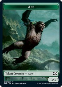 Ape // Elemental Double-Sided Token [Double Masters Tokens] | Pegasus Games WI