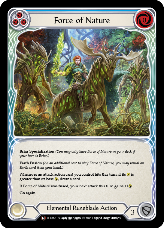 Force of Nature [U-ELE066] Unlimited Rainbow Foil | Pegasus Games WI