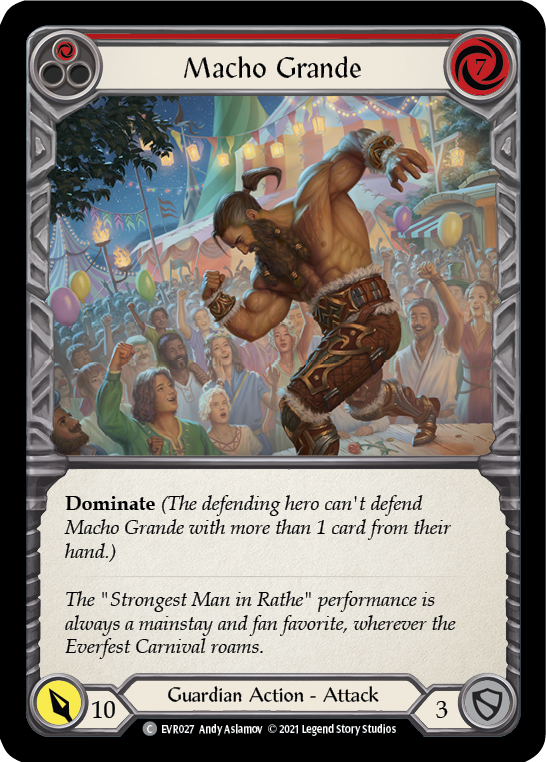 Macho Grande (Red) [EVR027] (Everfest)  1st Edition Rainbow Foil | Pegasus Games WI