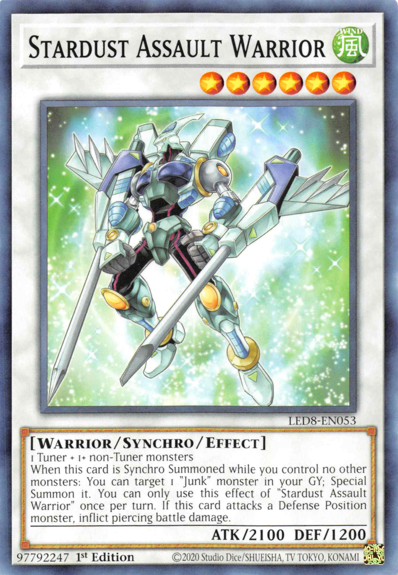 Stardust Assault Warrior [LED8-EN053] Common | Pegasus Games WI