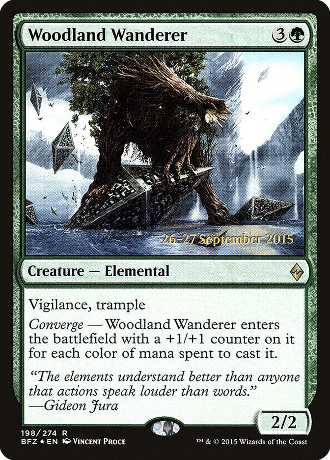 Woodland Wanderer [Battle for Zendikar Prerelease Promos] | Pegasus Games WI