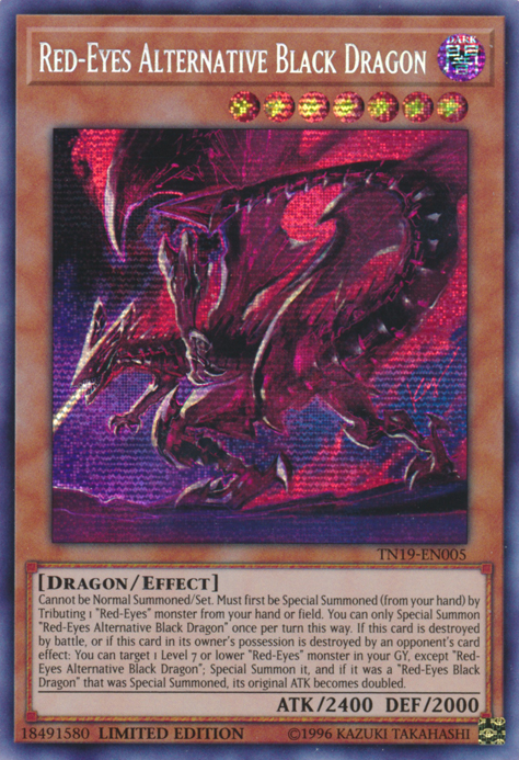 Red-Eyes Alternative Black Dragon [TN19-EN005] Prismatic Secret Rare | Pegasus Games WI