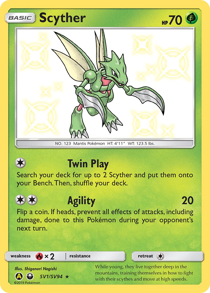 Scyther (SV1/SV94) [Sun & Moon: Hidden Fates - Shiny Vault] | Pegasus Games WI