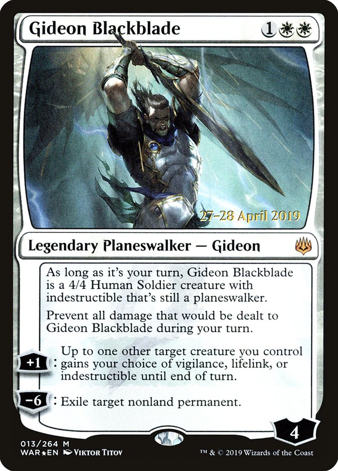 Gideon Blackblade [War of the Spark Prerelease Promos] | Pegasus Games WI