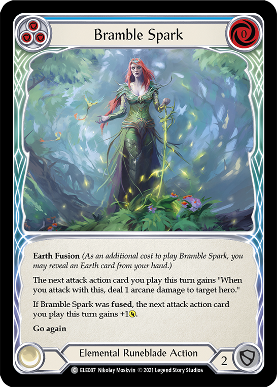 Bramble Spark (Blue) [ELE087] (Tales of Aria)  1st Edition Rainbow Foil | Pegasus Games WI