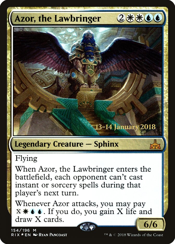 Azor, the Lawbringer [Rivals of Ixalan Prerelease Promos] | Pegasus Games WI