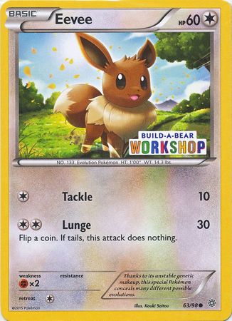 Eevee (63/98) (Build A Bear Workshop Exclusive) [XY: Ancient Origins] | Pegasus Games WI