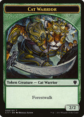 Cat Warrior (008) // Rat (003) Double-Sided Token [Commander 2017 Tokens] | Pegasus Games WI