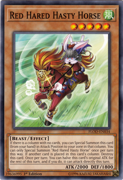 Red Hared Hasty Horse [FLOD-EN034] Short Print | Pegasus Games WI