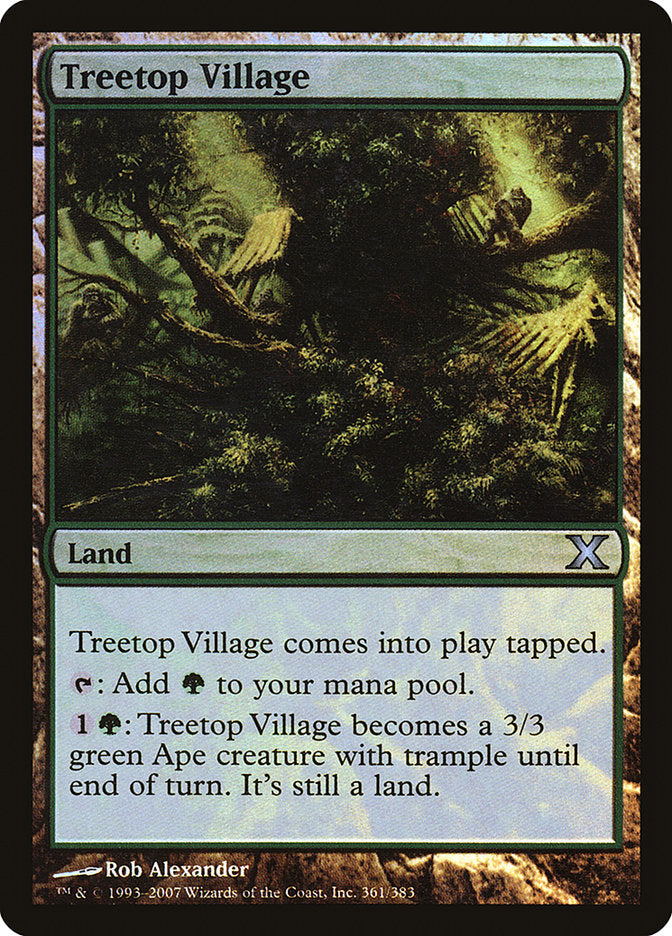 Treetop Village (Premium Foil) [Tenth Edition] | Pegasus Games WI