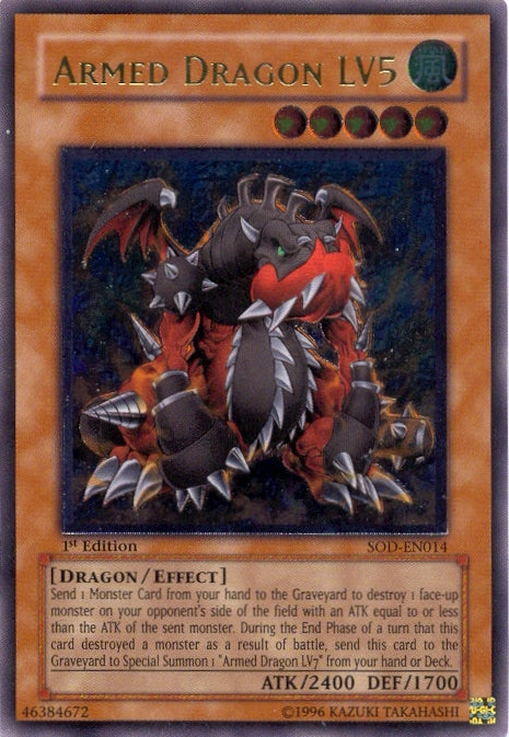 Armed Dragon LV5 (UTR) [SOD-EN014] Ultimate Rare | Pegasus Games WI