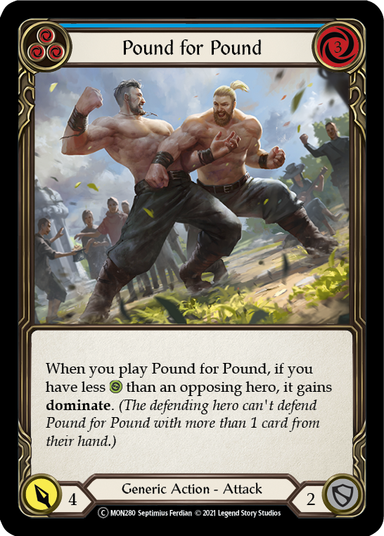 Pound for Pound (Blue) (Rainbow Foil) [U-MON280-RF] Unlimited Rainbow Foil | Pegasus Games WI