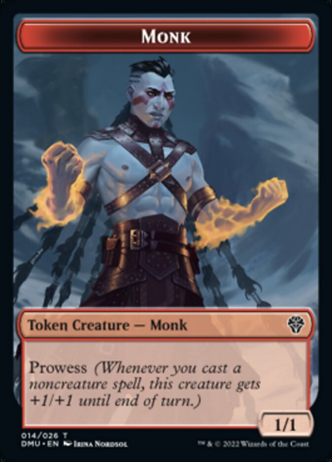 Monk Token [Dominaria United Tokens] | Pegasus Games WI