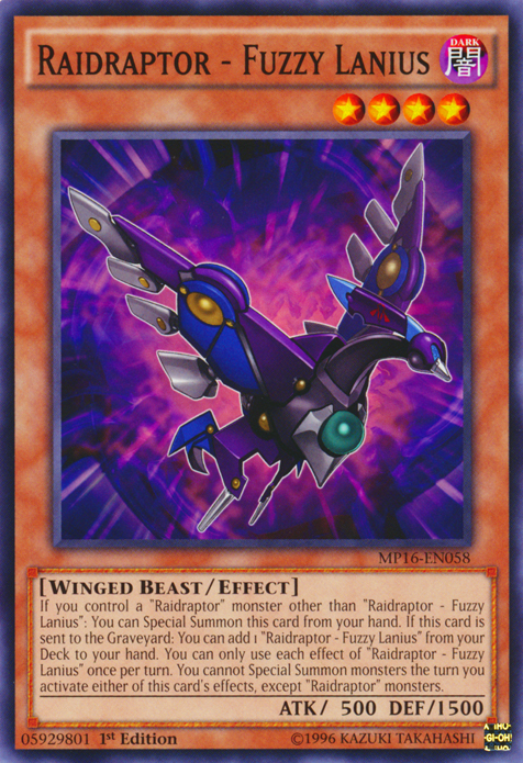 Raidraptor - Fuzzy Lanius [MP16-EN058] Common | Pegasus Games WI