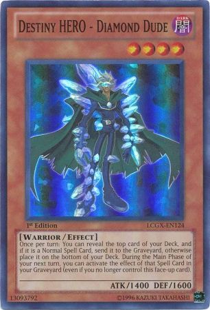 Destiny HERO - Diamond Dude [LCGX-EN124] Super Rare | Pegasus Games WI