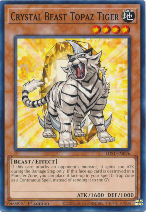 Crystal Beast Topaz Tiger [LDS1-EN096] Common | Pegasus Games WI