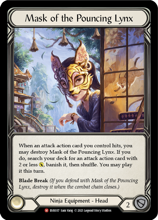 Mask of the Pouncing Lynx [EVR037] (Everfest)  1st Edition Cold Foil | Pegasus Games WI