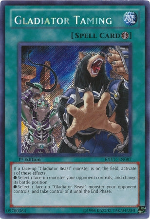 Gladiator Taming [EXVC-EN087] Secret Rare | Pegasus Games WI