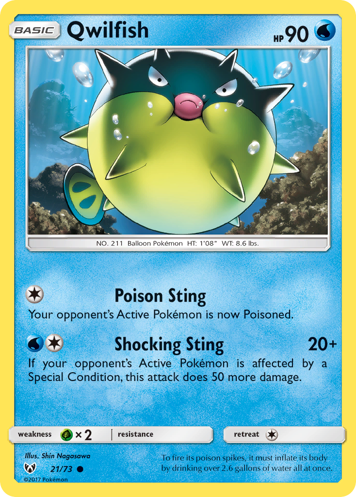 Qwilfish (21/73) [Sun & Moon: Shining Legends] | Pegasus Games WI