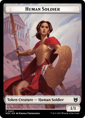 Pirate // Human Soldier Double-Sided Token [Wilds of Eldraine Commander Tokens] | Pegasus Games WI