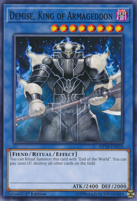 Demise, King of Armageddon [MP18-EN232] Common | Pegasus Games WI