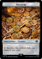 Elf Warrior // Treasure Double Sided Token [The Lord of the Rings: Tales of Middle-Earth Commander Tokens] | Pegasus Games WI