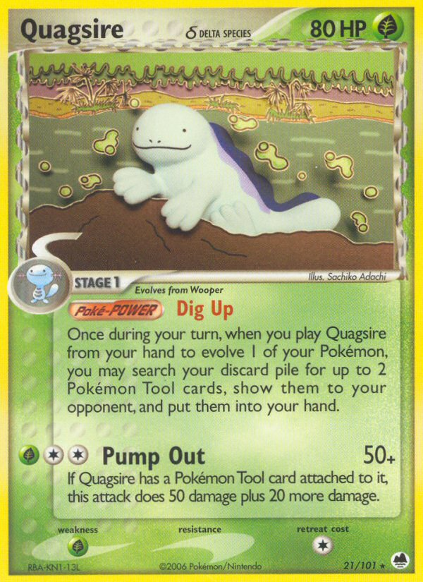 Quagsire (21/101) (Delta Species) [EX: Dragon Frontiers] | Pegasus Games WI