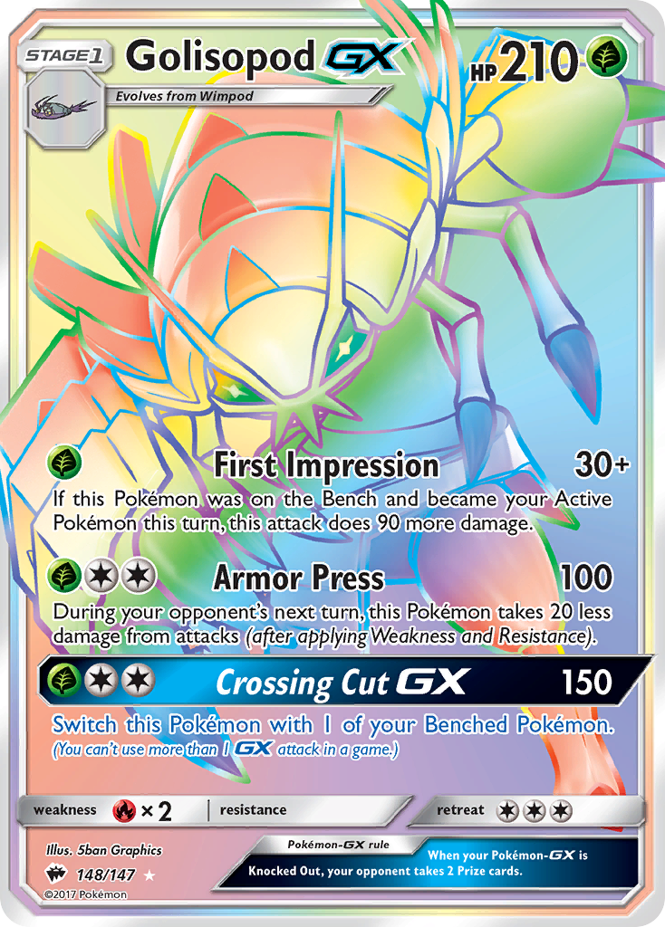 Golisopod GX (148/147) [Sun & Moon: Burning Shadows] | Pegasus Games WI