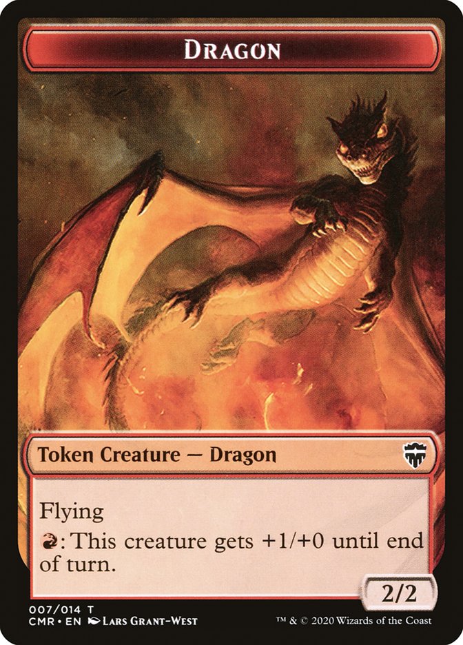 Dragon // Golem Double-Sided Token [Commander Legends Tokens] | Pegasus Games WI