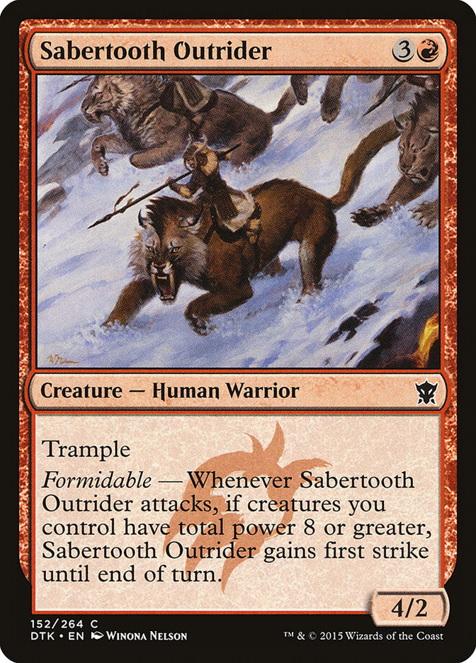 Sabertooth Outrider [Dragons of Tarkir] | Pegasus Games WI