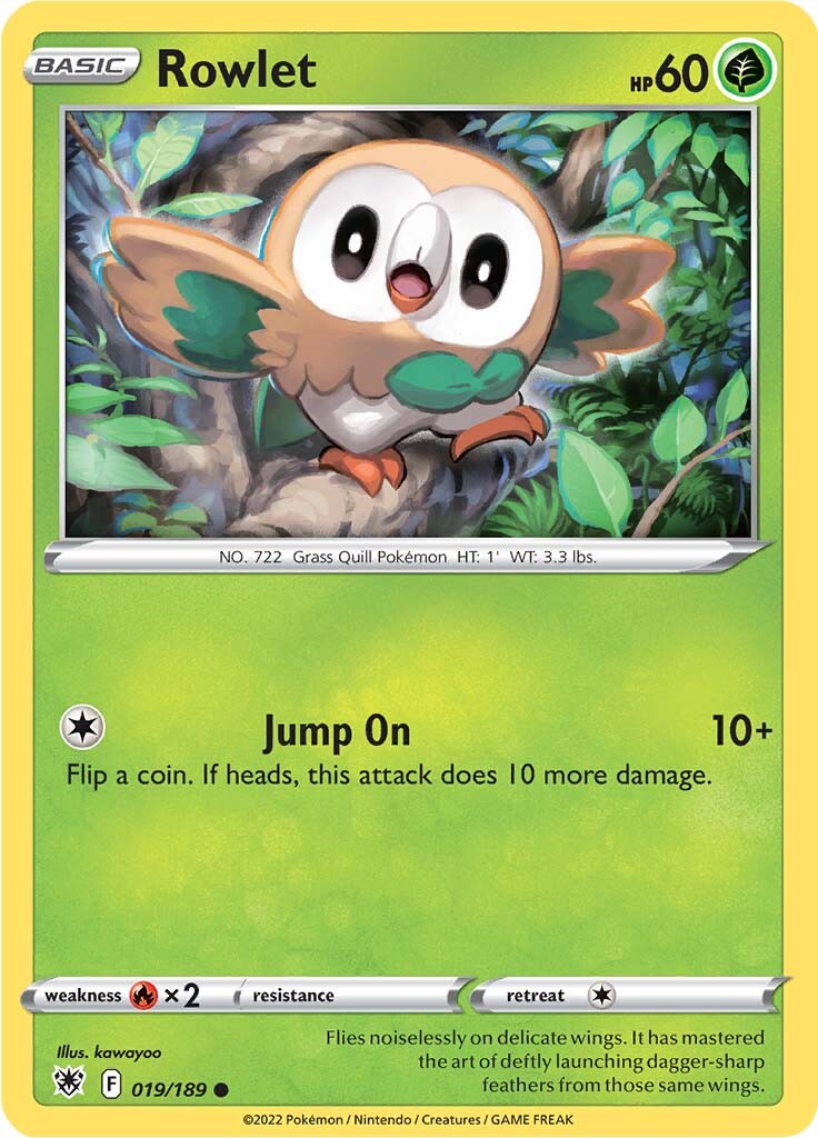 Rowlet (019/189) [Sword & Shield: Astral Radiance] | Pegasus Games WI