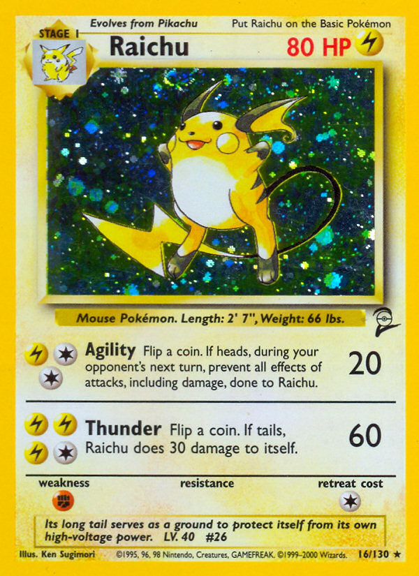 Raichu (16/130) [Base Set 2] | Pegasus Games WI