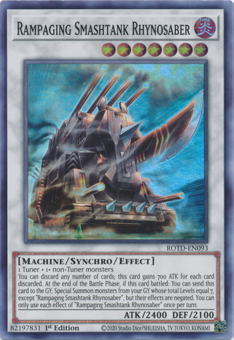 Rampaging Smashtank Rhynosaber [ROTD-EN093] Super Rare | Pegasus Games WI