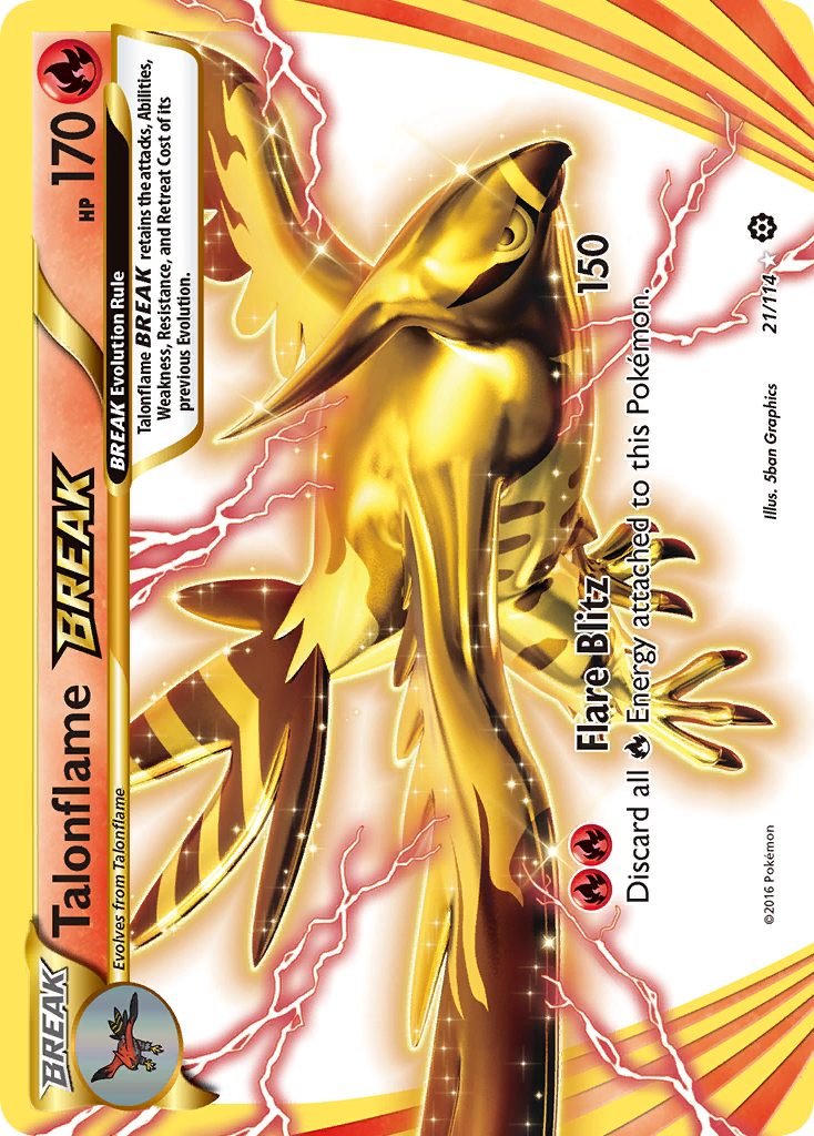Talonflame BREAK (21/114) [XY: Steam Siege] | Pegasus Games WI
