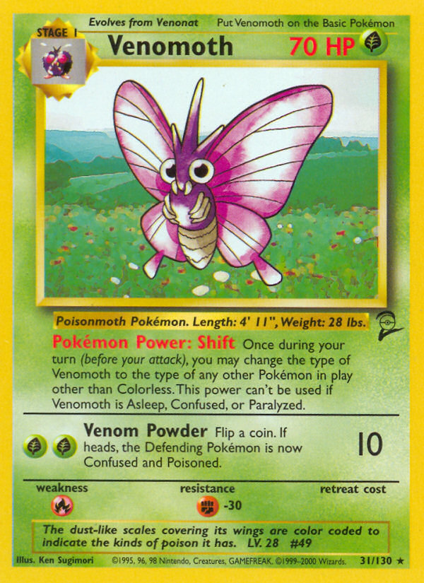 Venomoth (31/130) [Base Set 2] | Pegasus Games WI