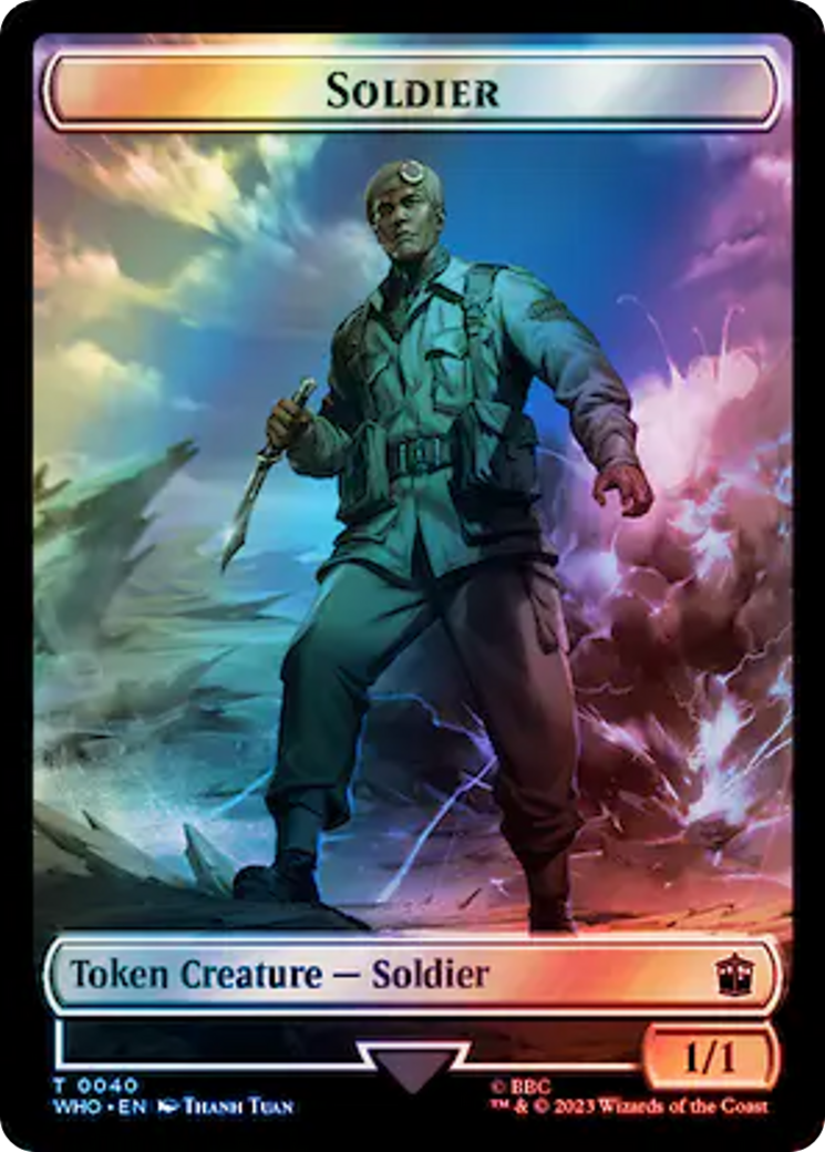 Soldier // Mutant Double-Sided Token (Surge Foil) [Doctor Who Tokens] | Pegasus Games WI