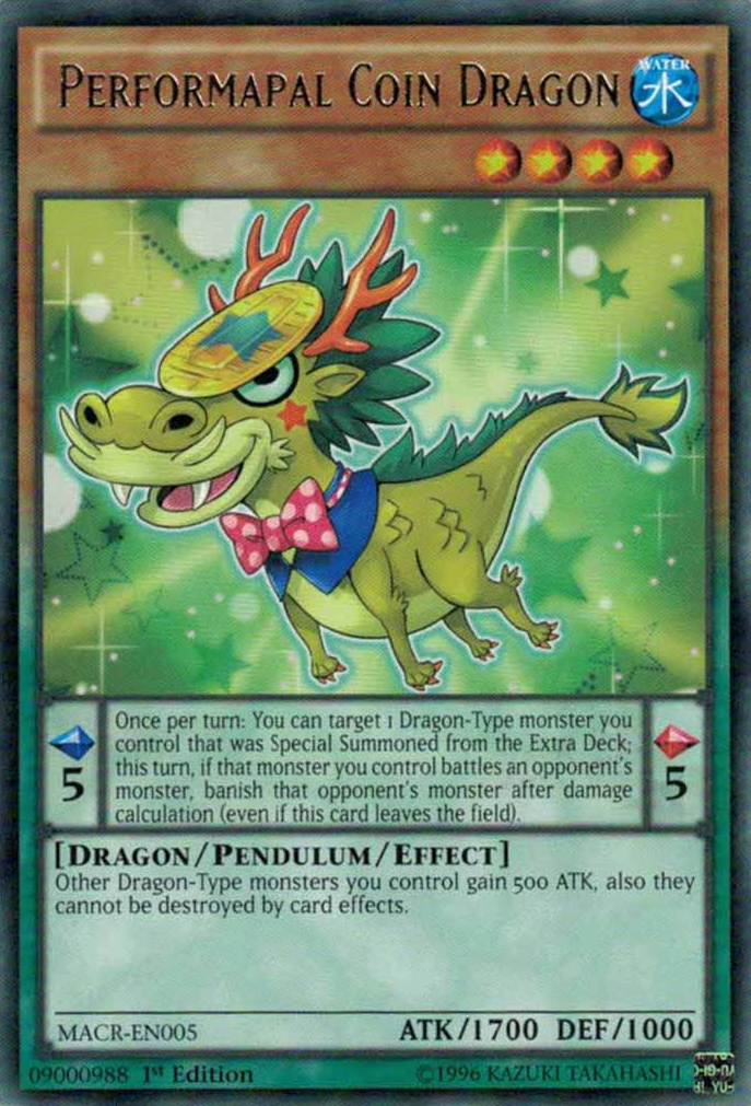 Performapal Coin Dragon [MACR-EN005] Rare | Pegasus Games WI