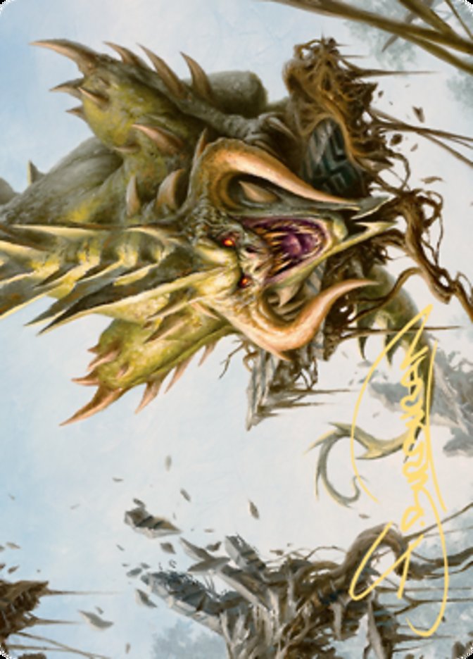 Canopy Baloth Art Card (Gold-Stamped Signature) [Zendikar Rising Art Series] | Pegasus Games WI