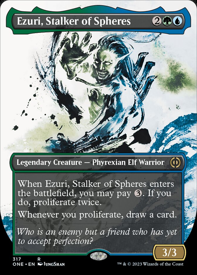 Ezuri, Stalker of Spheres (Borderless Ichor) [Phyrexia: All Will Be One] | Pegasus Games WI