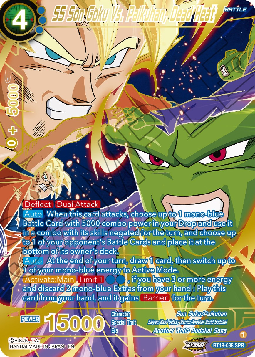 SS Son Goku Vs. Paikuhan, Dead Heat (SPR) (BT18-038) [Dawn of the Z-Legends] | Pegasus Games WI