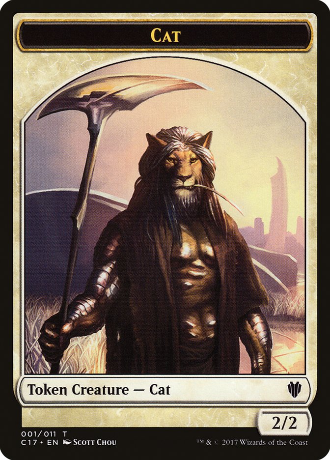 Rat // Cat Double-Sided Token [Commander 2017 Tokens] | Pegasus Games WI